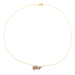 Collier ancien voiture en diamants et rubis - Castafiore