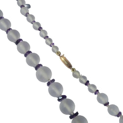 Collier Art Déco en cristal de roche et améthyste - Castafiore