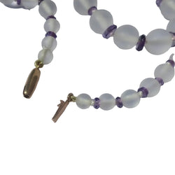 Collier Art Déco en cristal de roche et améthyste - Castafiore