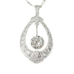 Collier Art déco en or blanc et diamants - Castafiore