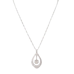 Collier Art déco en or blanc et diamants - Castafiore