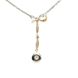 Collier Art Nouveau en or blanc, , or jaune, argent et diamants - Castafiore