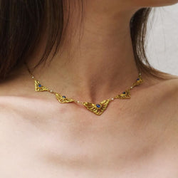 Collier Art Nouveau saphirs en or - Castafiore