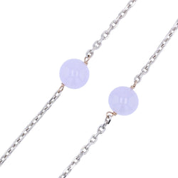 Collier BAUME Maille forçat en or blanc et jade jadéite - Castafiore