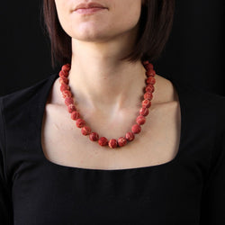 Collier BAUME Perles en or jaune et corail - Castafiore