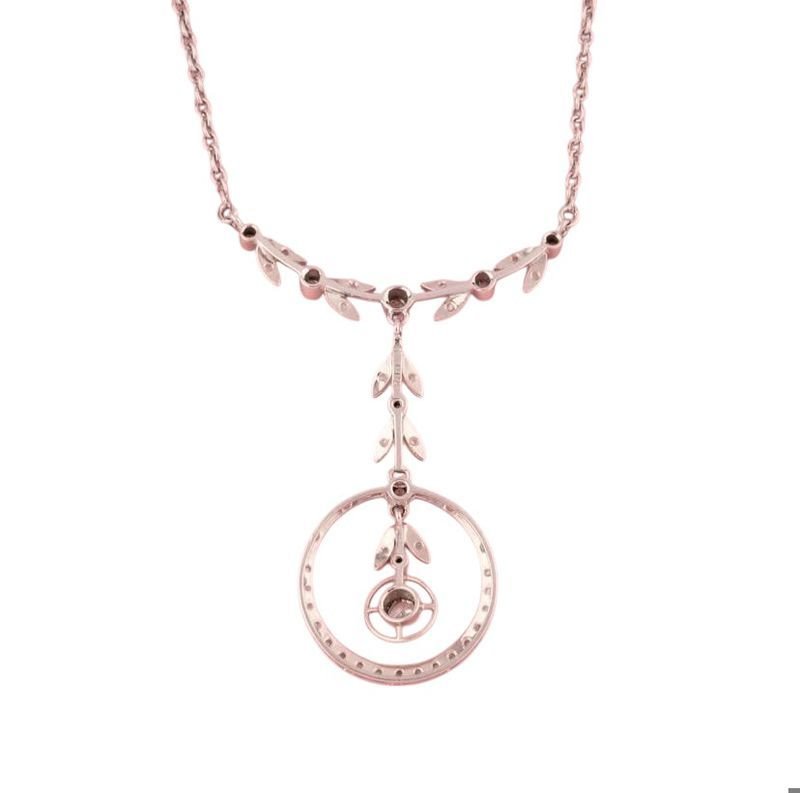 Collier Belle Epoque en or gris 18k et diamants - Castafiore