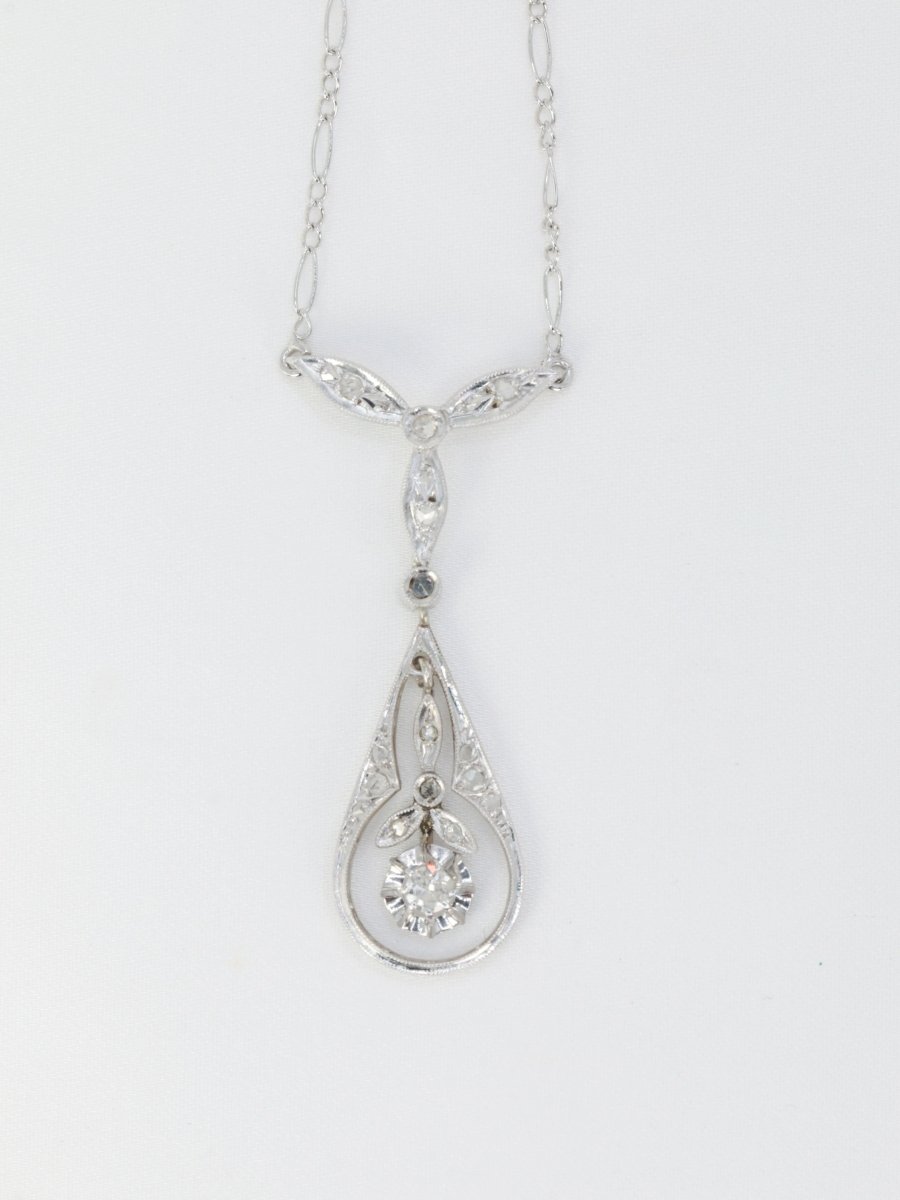 Collier Belle Epoque en or, platine et diamants - Castafiore