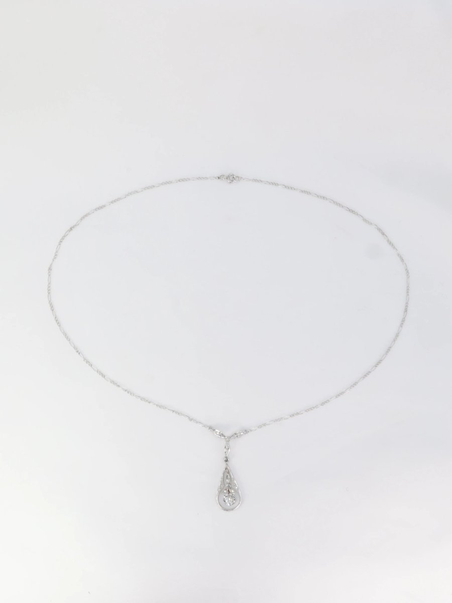 Collier Belle Epoque en or, platine et diamants - Castafiore