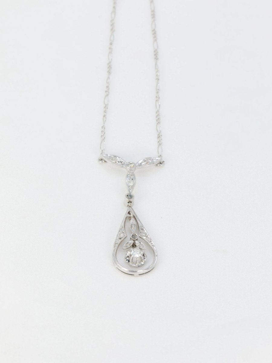 Collier Belle Epoque en or, platine et diamants - Castafiore
