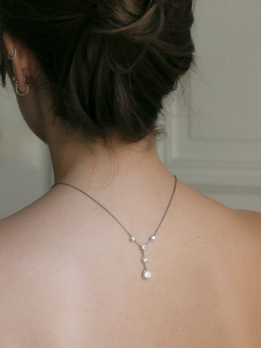 Collier Belle Epoque or diamants 1,35 carat - Castafiore