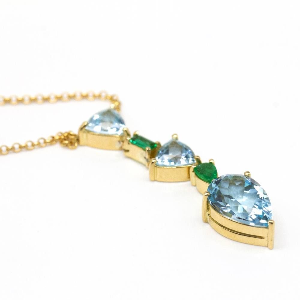 Collier BLUE SEA en or jaune - Castafiore