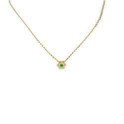 Collier BOUCHERON en or jaune, émeraude et diamants - Castafiore