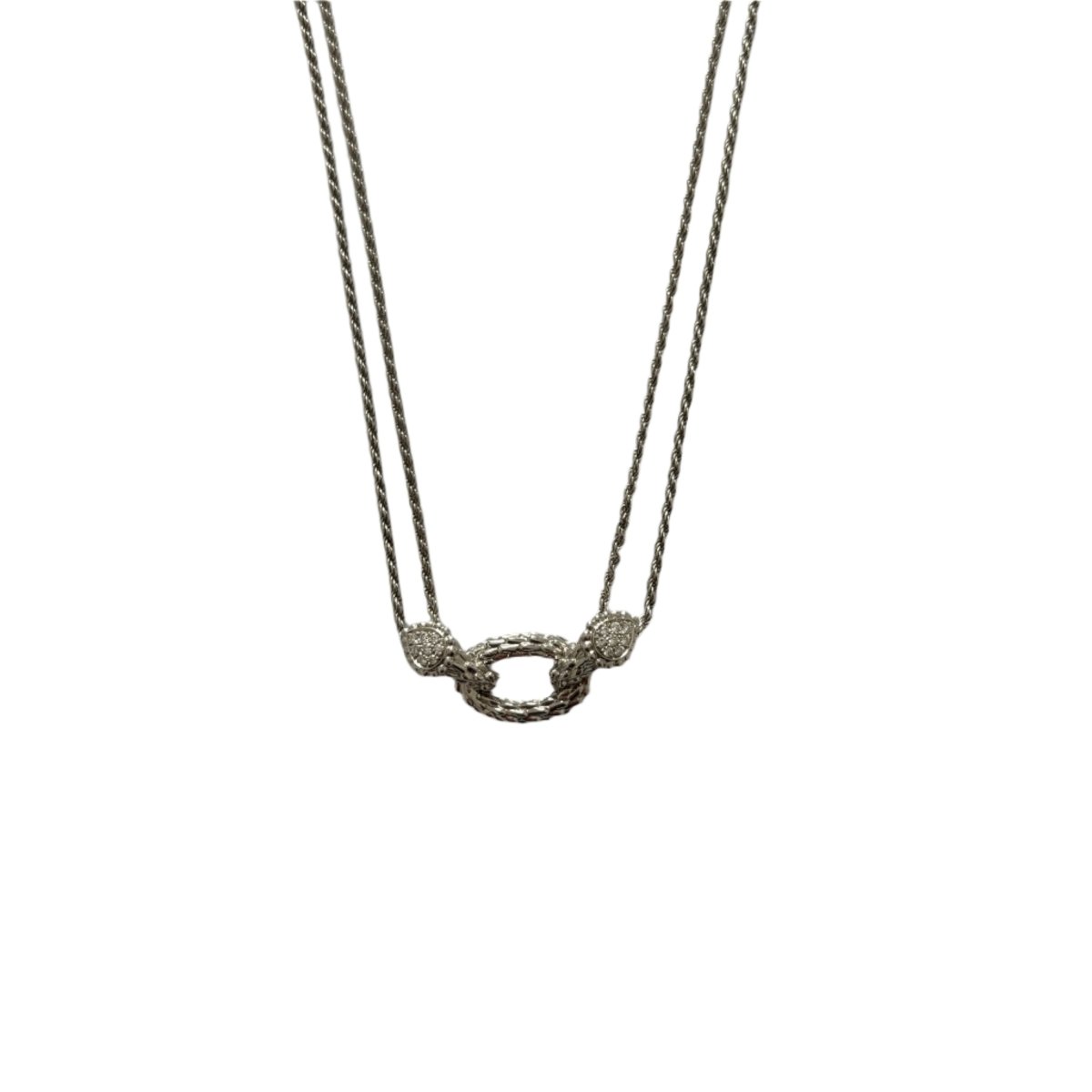 Collier Boucheron Serpent en or blanc et diamants - Castafiore