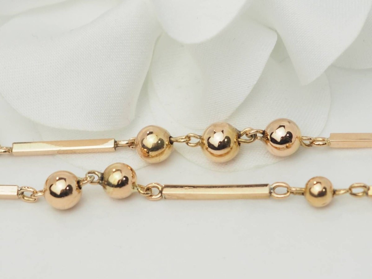 Collier boules en or rosé - Castafiore