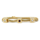 Collier Bracelet Souple Tubogas MELLERIO en or jaune, rubis et diamants - Castafiore