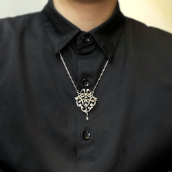 Collier Broche - Or, platine, diamants et perles - Castafiore