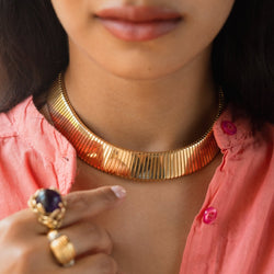 Collier BULGARI "Tubogas" en or jaune - Castafiore