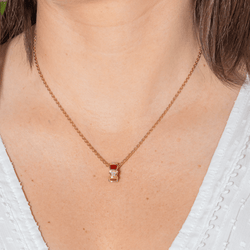 Collier BULGARI "Vipère" en or rose, cormaline et diamants - Castafiore