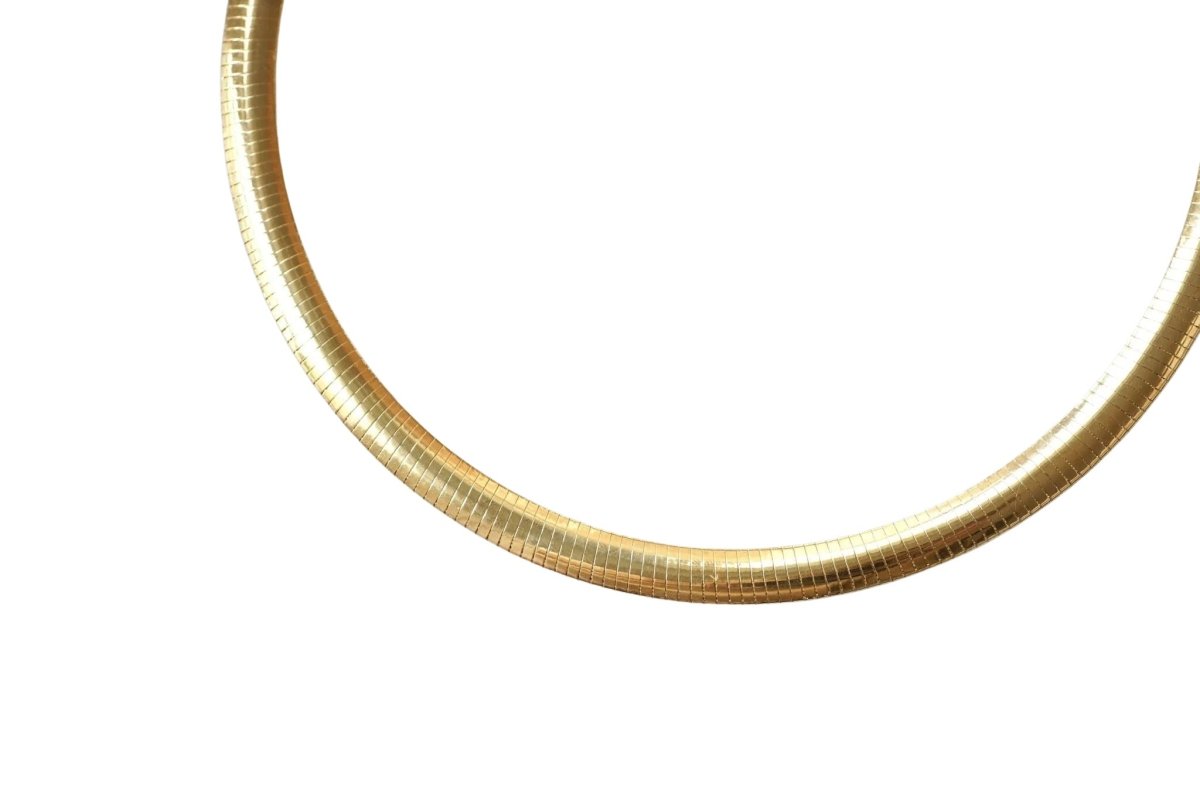 Collier Cable Omega Vintage Or Jaune - Castafiore