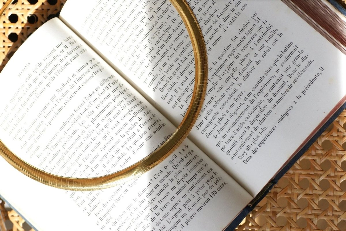 Collier Cable Omega Vintage Or Jaune - Castafiore