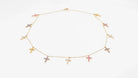 Collier Cartier 11 Croix en or rose, diamants et saphirs de couleurs - Castafiore