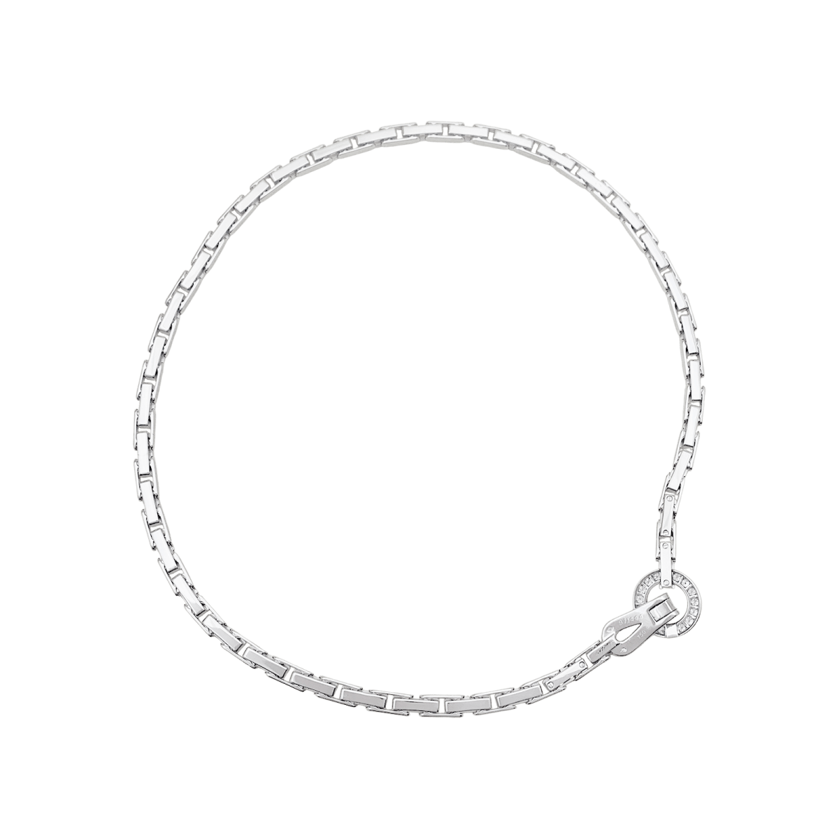 Collier Cartier "Agrafe" en or blanc et diamants. - Castafiore