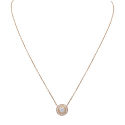 Collier CARTIER "Cartier d'Amour" en or rose et diamants. - Castafiore
