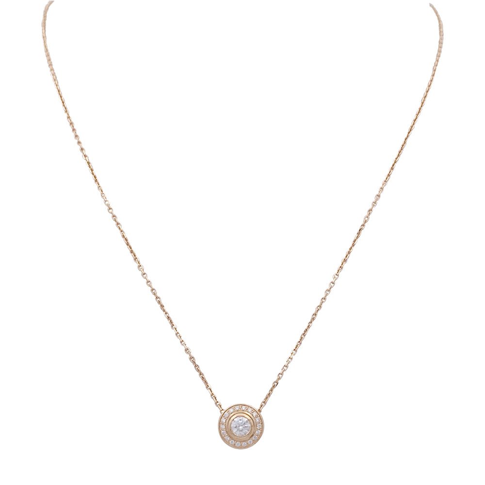 Collier CARTIER "Cartier d'Amour" en or rose et diamants. - Castafiore