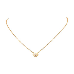 Collier CARTIER Coeur maille forçat en or jaune saphir - Castafiore