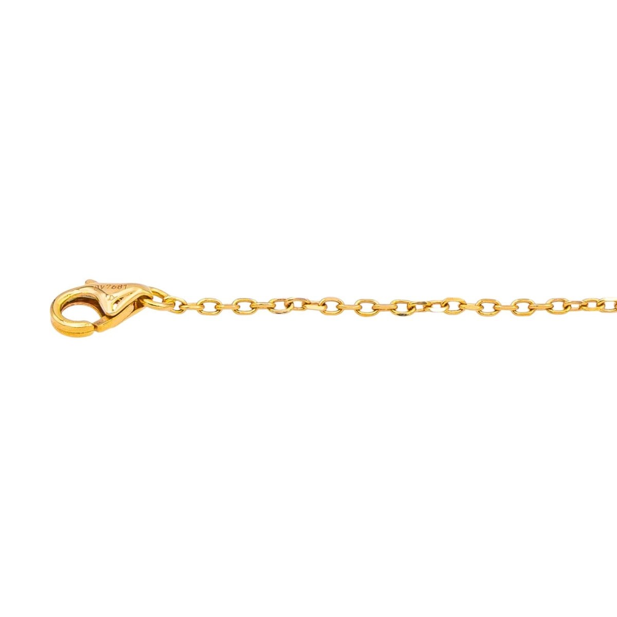 Collier CARTIER Coeur maille forçat en or jaune saphir - Castafiore