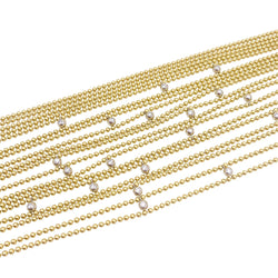 Collier CARTIER "Draperie de Décolleté" en or jaune, or blanc, perles et diamants - Castafiore