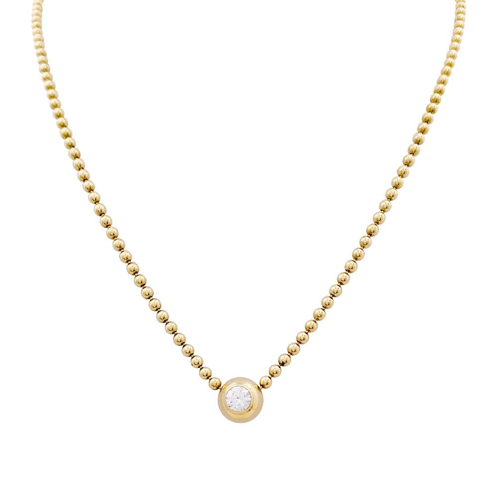 Collier Cartier, "Draperie", or jaune, diamant. - Castafiore