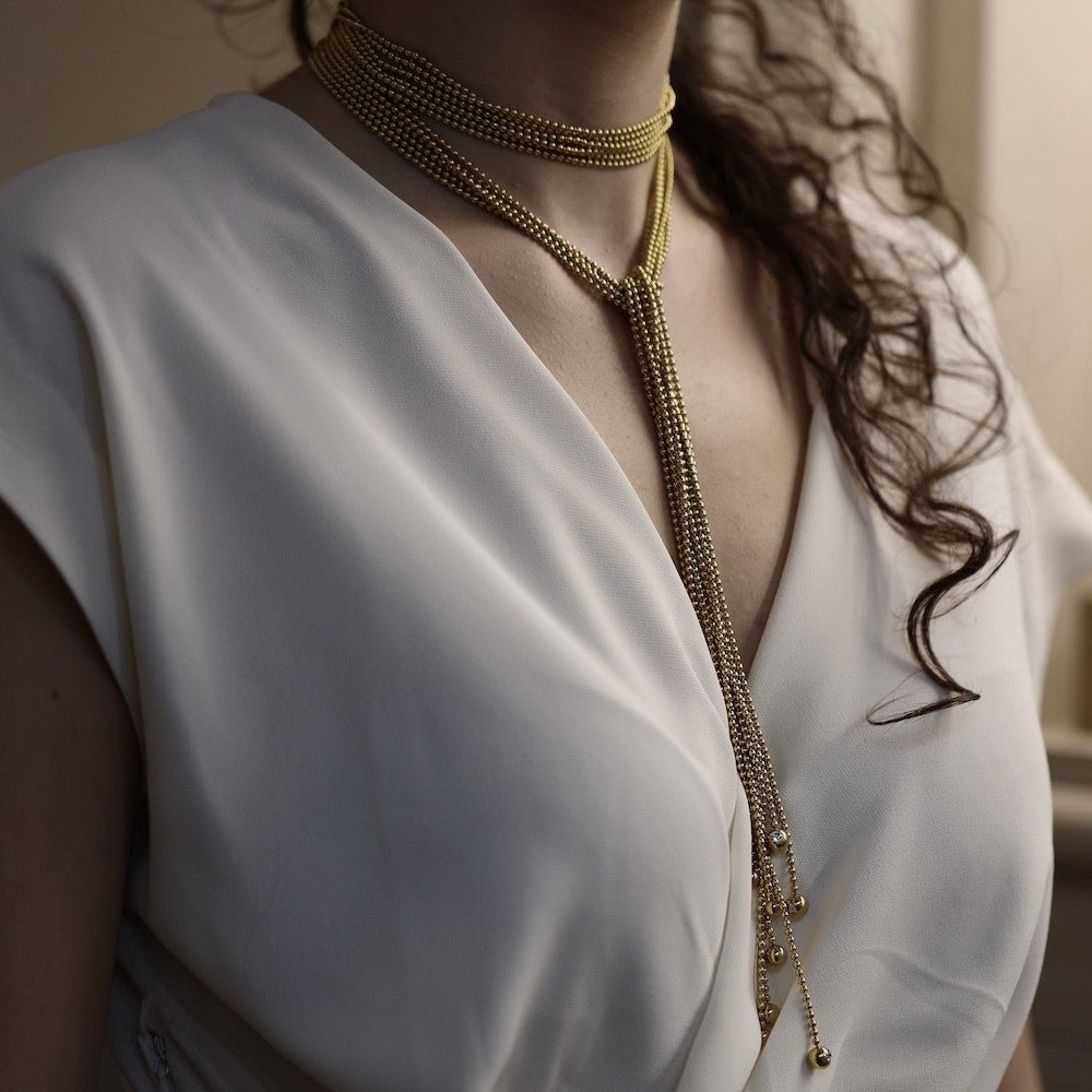 Collier CARTIER en or jaune et diamants - Castafiore