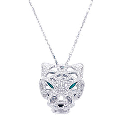 Collier Cartier, "Panthère de Cartier", or blanc, diamants - Castafiore