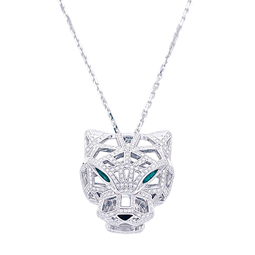 Collier Cartier, "Panthère de Cartier", or blanc, diamants - Castafiore