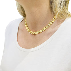 Collier CARTIER "Tyrana" en or jaune et diamants - Castafiore