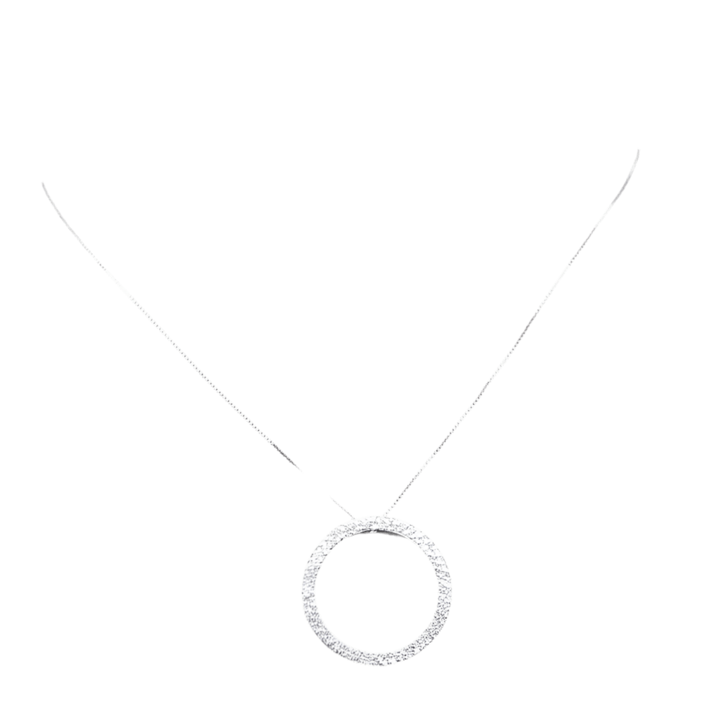 Collier "Cercle de la vie" en or blanc et diamants - Castafiore
