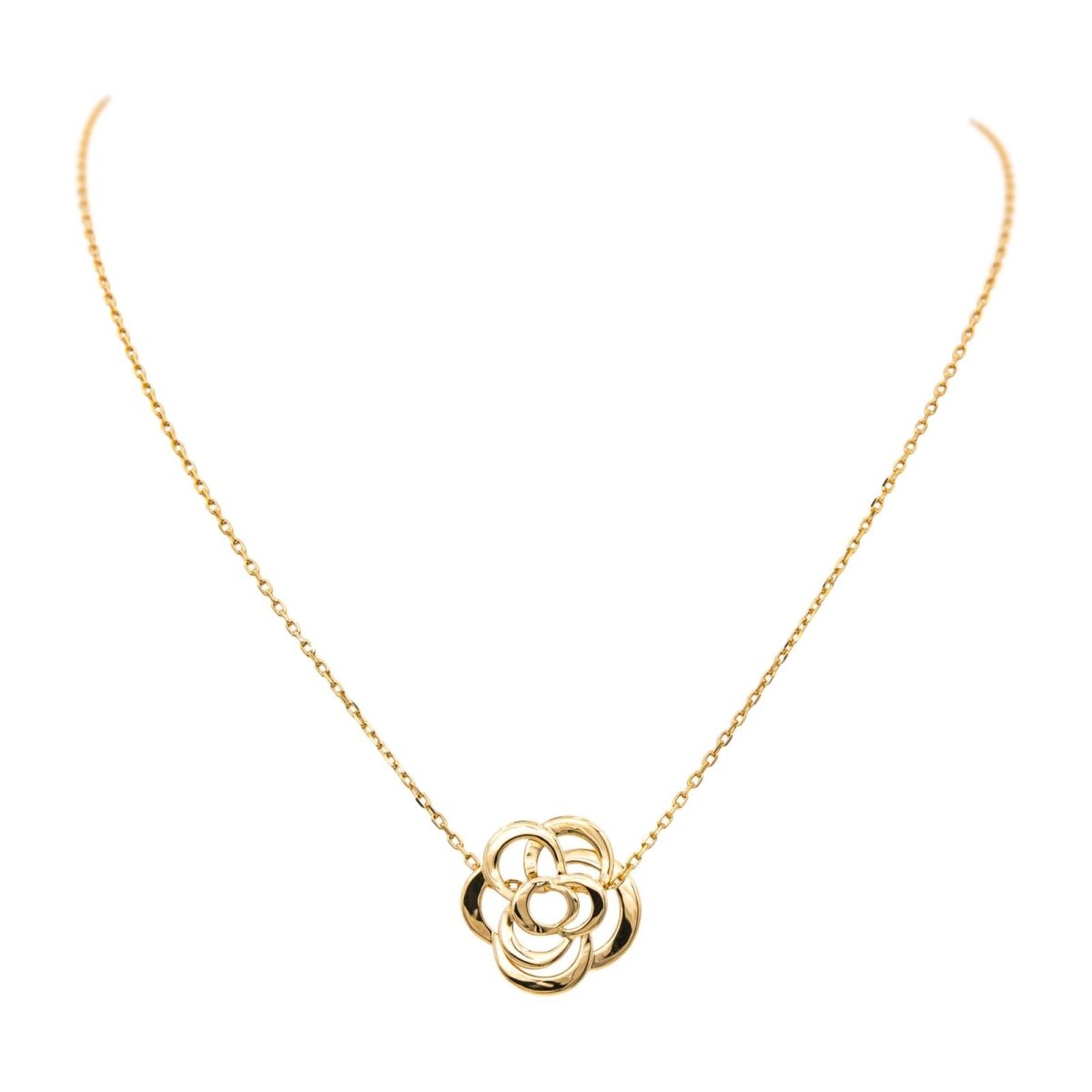 Collier Chaîne CHANEL "Camélia" en or jaune - Castafiore