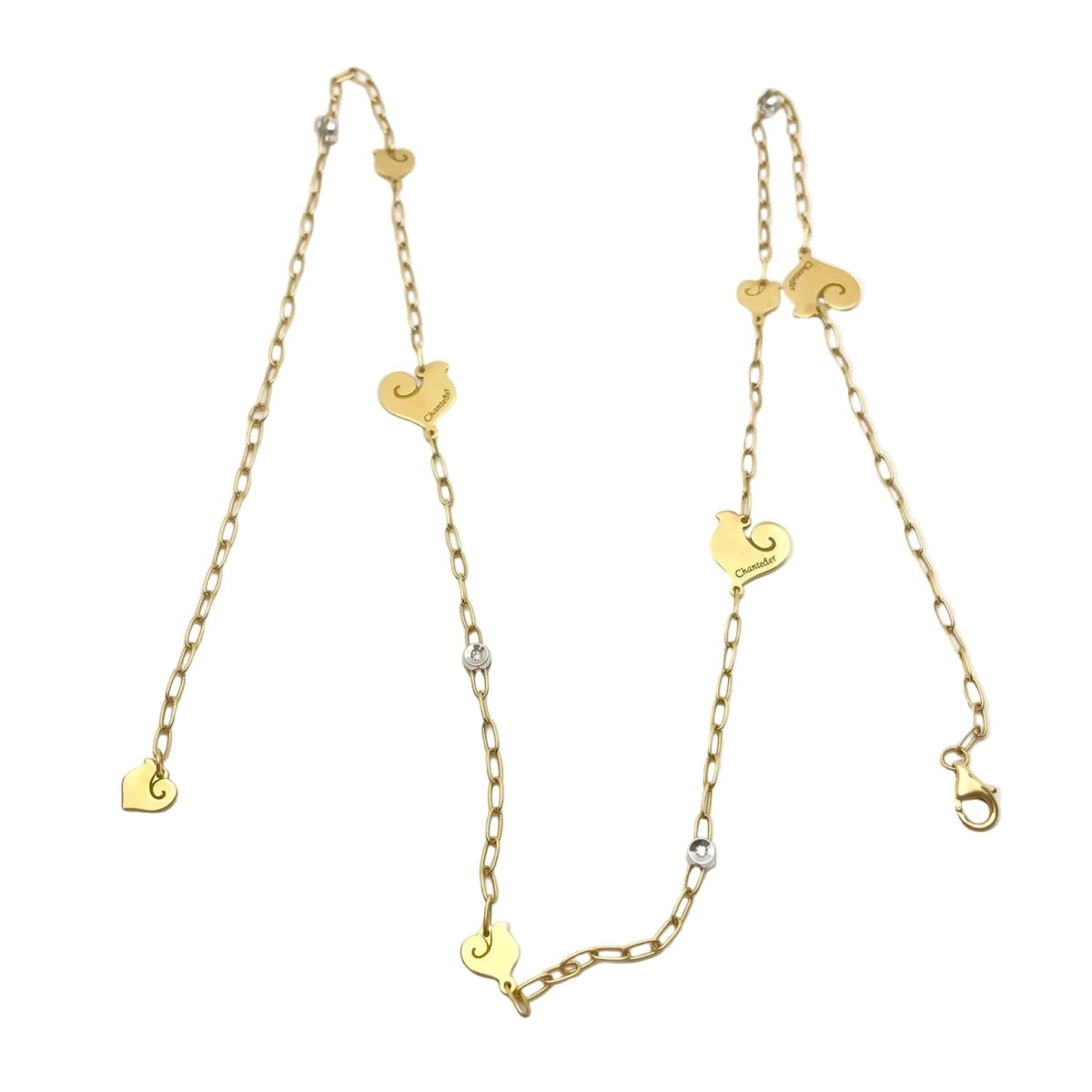 Collier Chaîne CHANTECLER en or blanc, or jaune et diamants - Castafiore