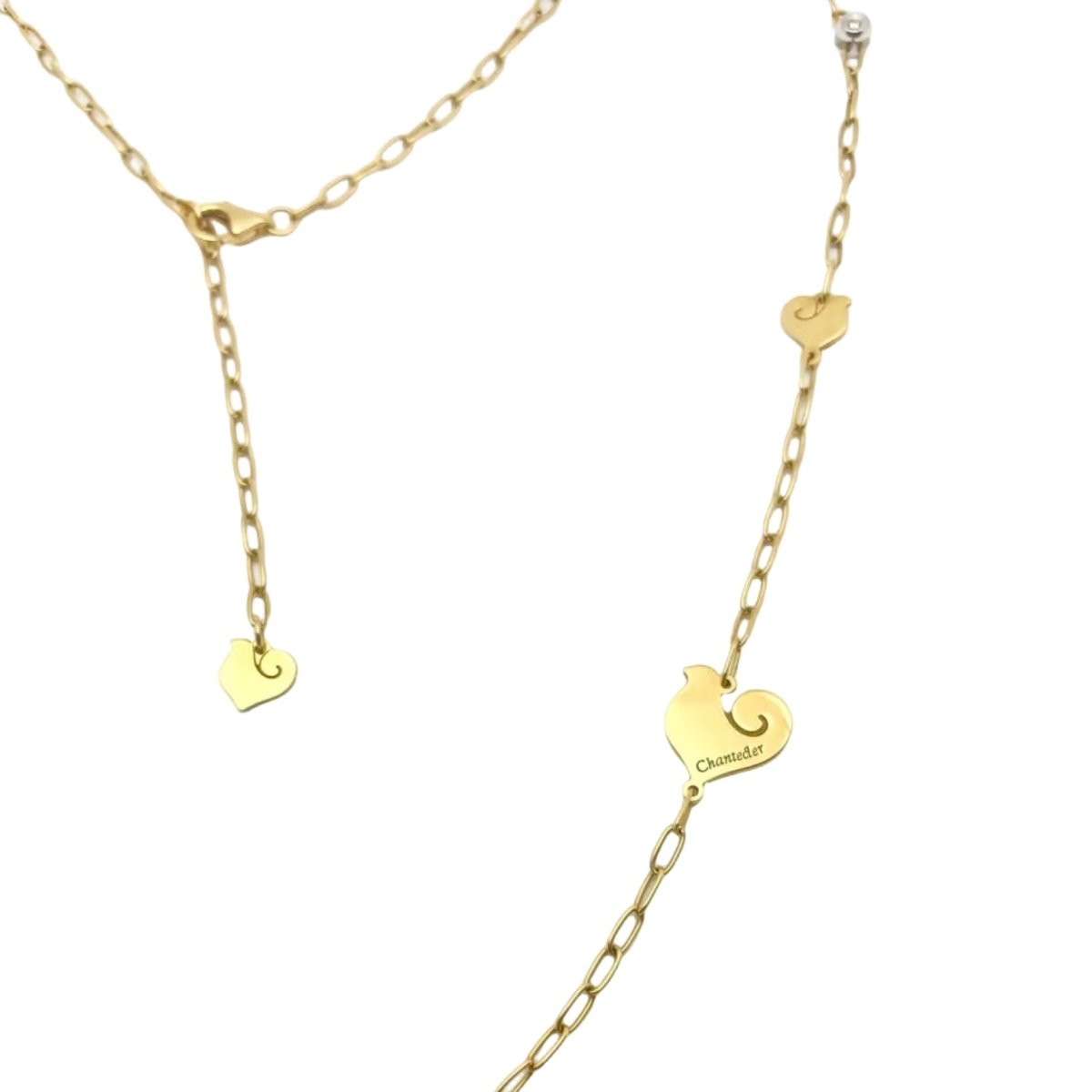 Collier Chaîne CHANTECLER en or blanc, or jaune et diamants - Castafiore