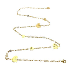 Collier Chaîne CHANTECLER en or blanc, or jaune et diamants - Castafiore