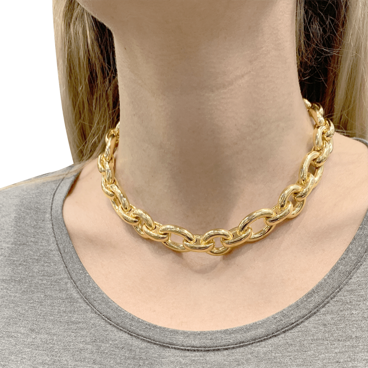 Collier Chaîne CHAUMET "Ovronde" en or jaune - Castafiore