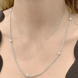 Collier Chaîne DAVID YURMAN en argent et diamants - Castafiore