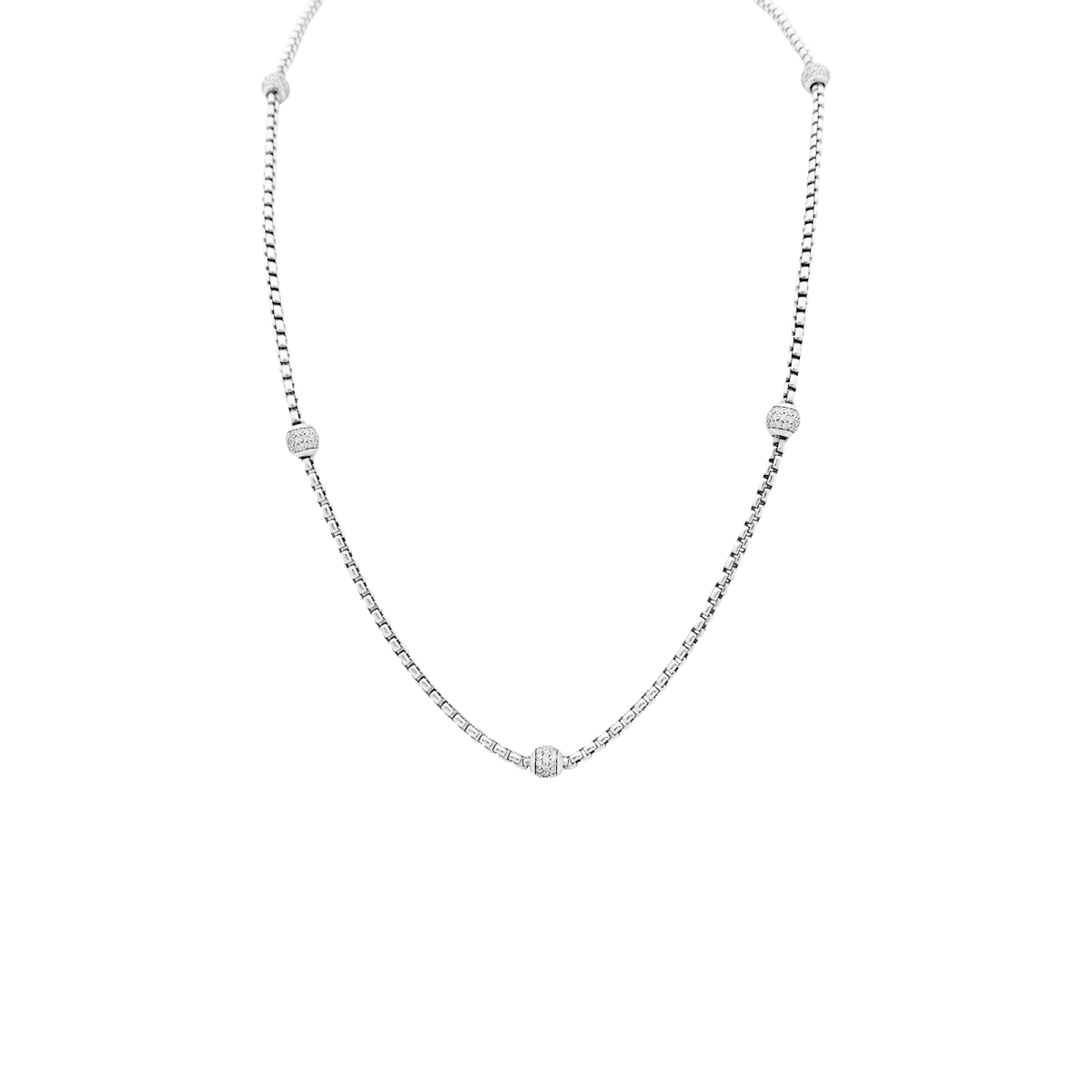 Collier Chaîne DAVID YURMAN en argent et diamants - Castafiore