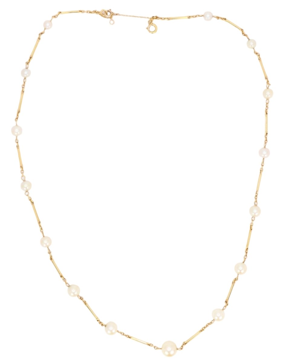 Collier Chaîne de perles en or jaune - Castafiore