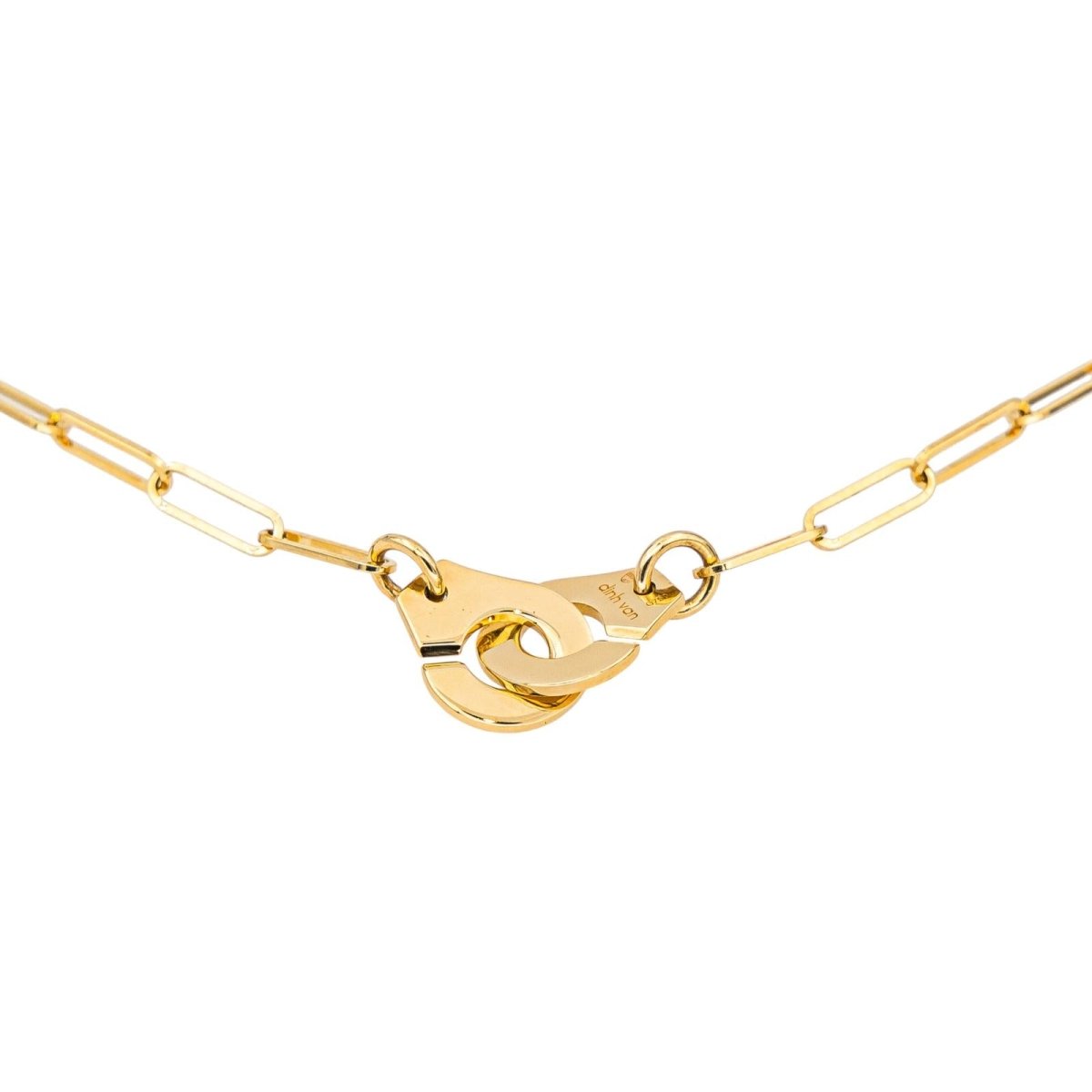 Collier Chaîne DINH VAN "Menottes R10" en or jaune - Castafiore