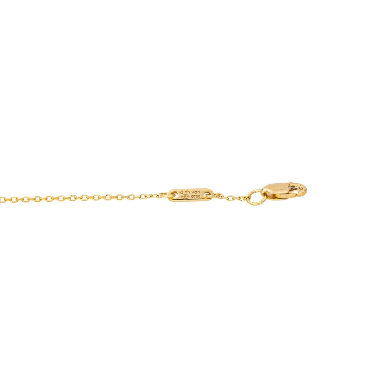 Collier Chaîne DINH VAN "Menottes R8" en or jaune et diamant - Castafiore