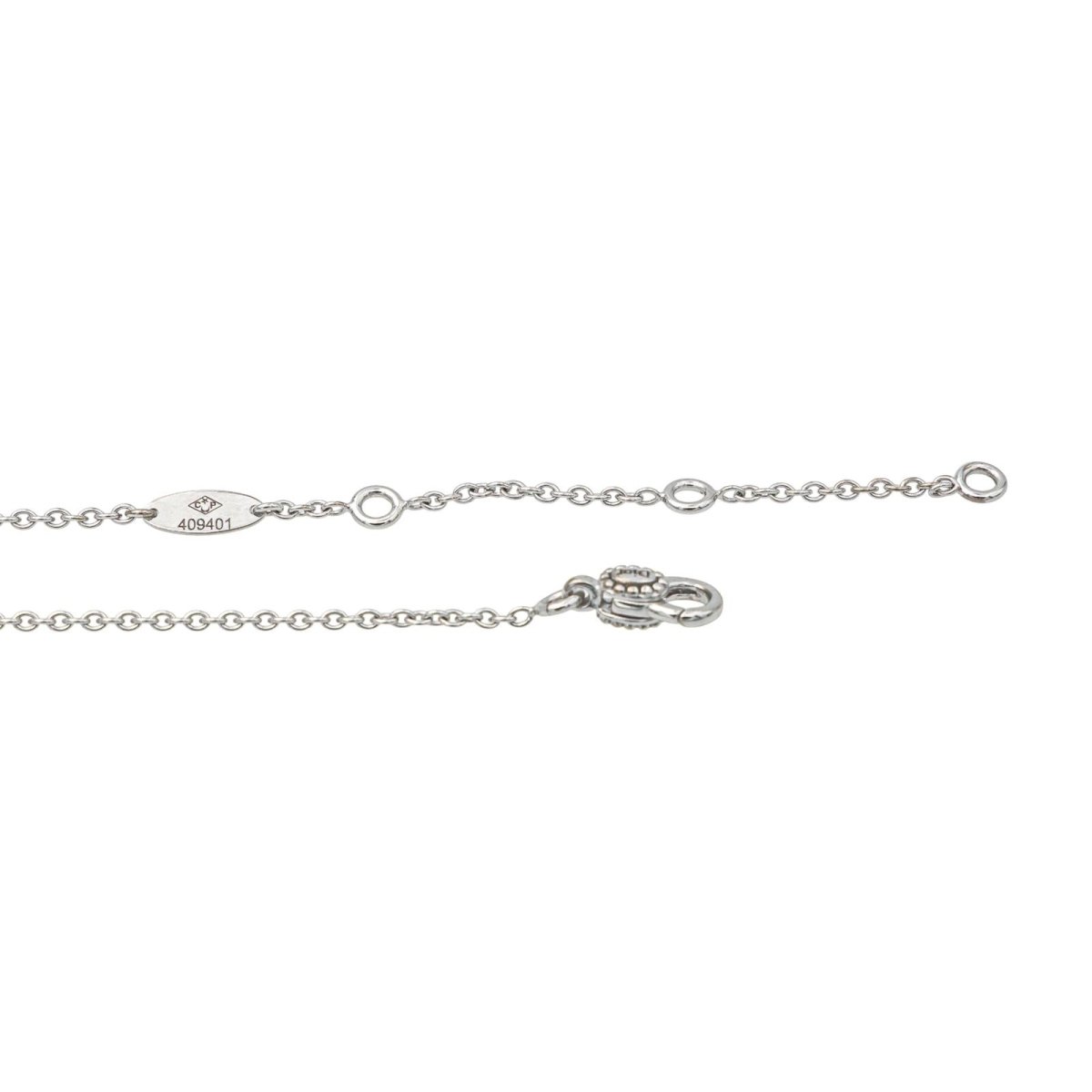 Collier Chaîne DIOR "Rose des vents" en or blanc et diamant - Castafiore