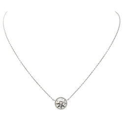 Collier Chaîne DIOR "Rose des vents" en or blanc et diamant - Castafiore