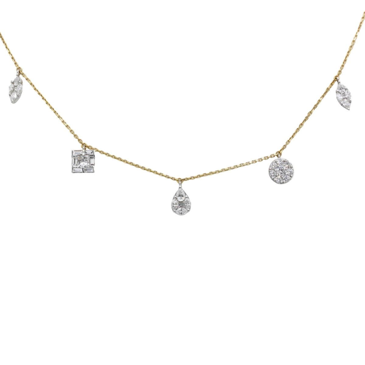 Collier Chaîne DJULA "Pampilles" en or jaune et diamants - Castafiore